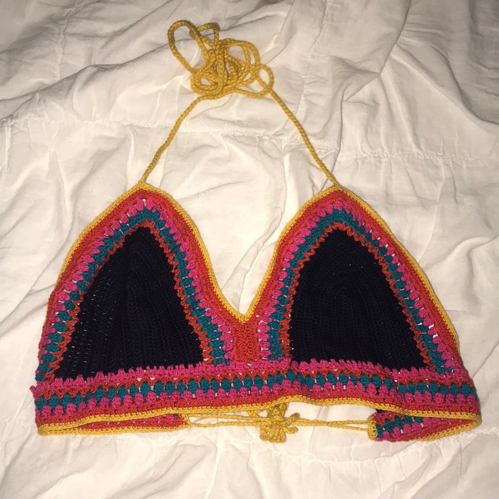 Colorful Crotchet Crop Top/Bralette